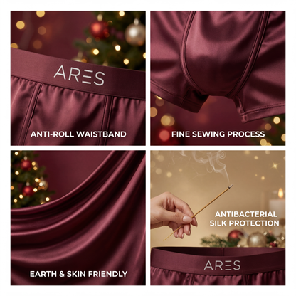 Prémiové hedvábné trenýrky | Celodenní pohodlí vínová (NOVINKA)