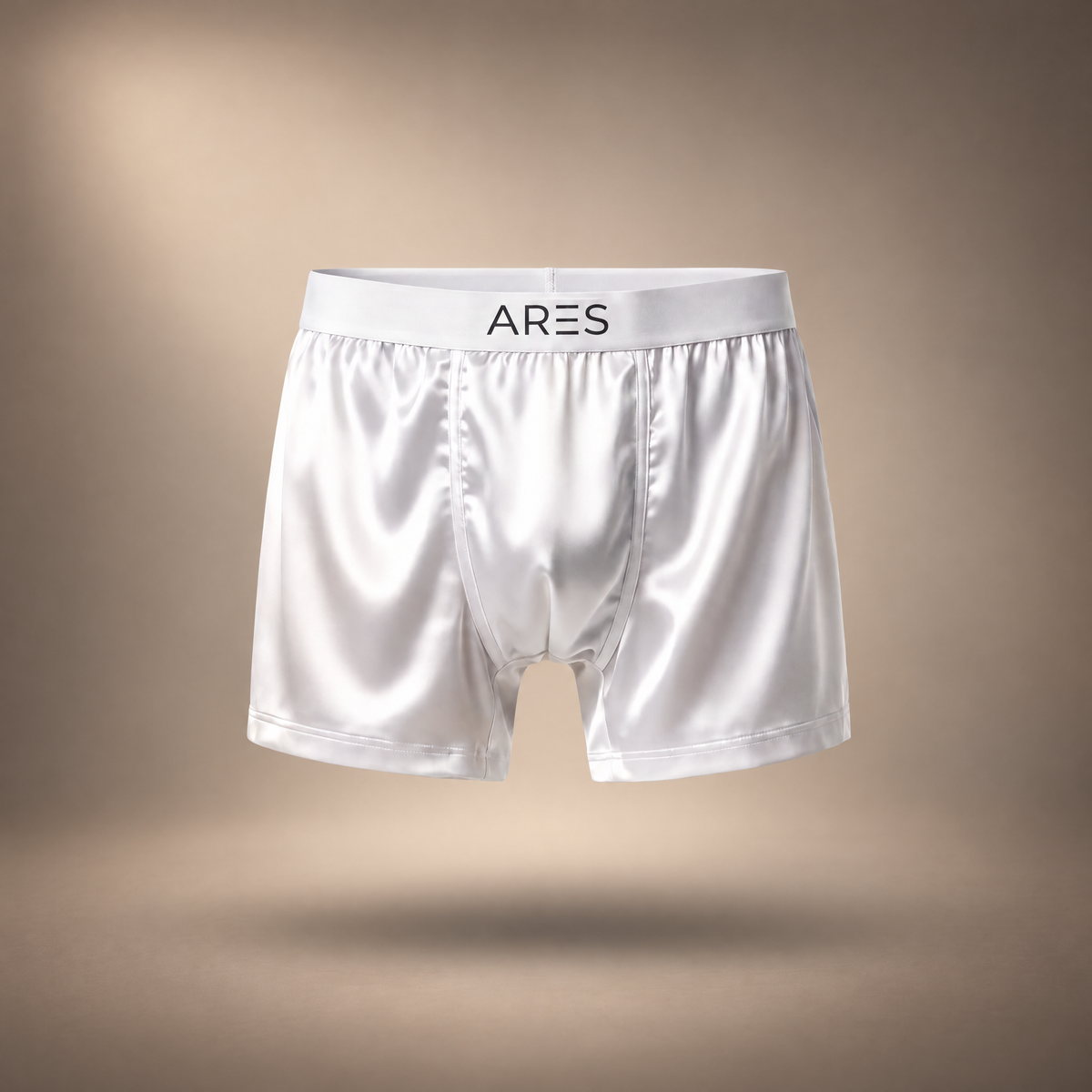 Hedvábné boxerky ARES | celodenní pohodlí (bílá edice)
